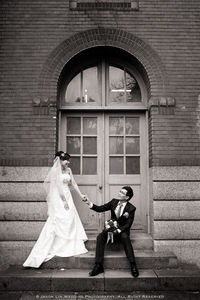 Full length of man standing on wall