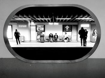 People in subway station