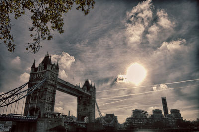 View of city against cloudy sky