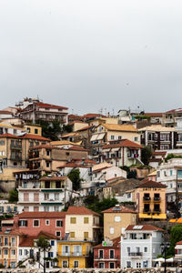 High angle view of townscape against sky