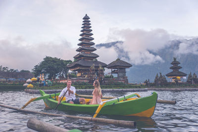 Traditional temple against sky