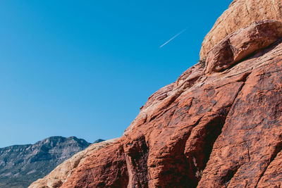 Low angle view of mountain against sky