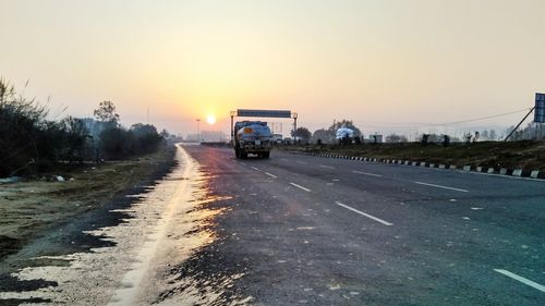 Road at sunset