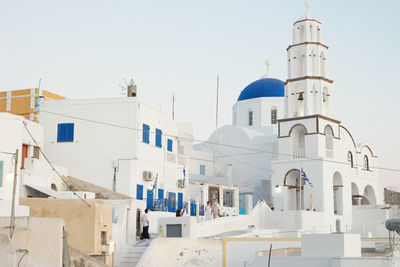 Low angle view of church against clear sky