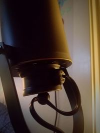 Close-up of illuminated electric lamp