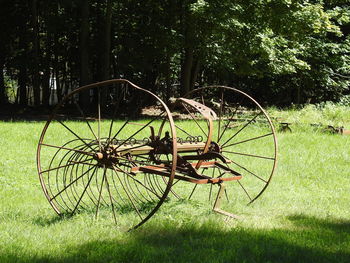 Bicycle on field