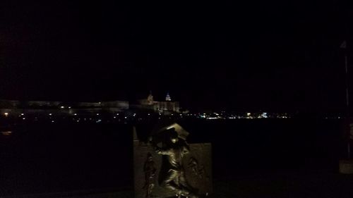 View of illuminated cityscape at night