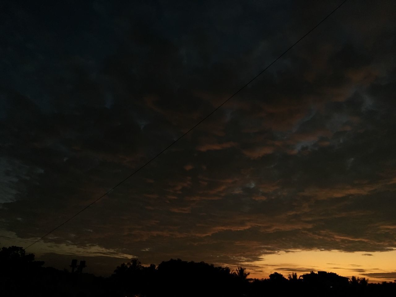 sky, cloud - sky, silhouette, dusk, scenics, beauty in nature, nature, sunset, low angle view, outdoors, tranquility, tranquil scene, night, no people, star - space, astronomy, galaxy