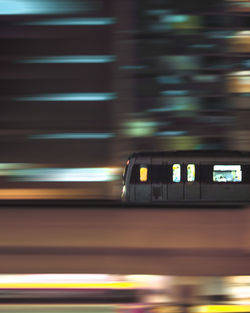 Blurred motion of train