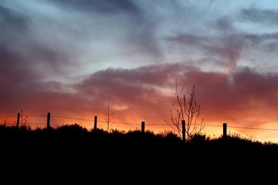 Silhouette of sky at sunset