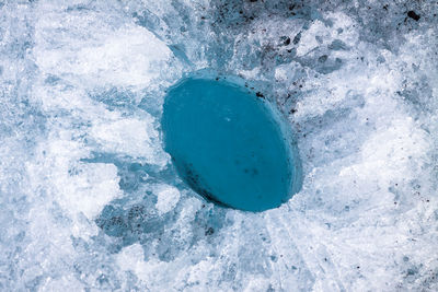 High angle view of pool