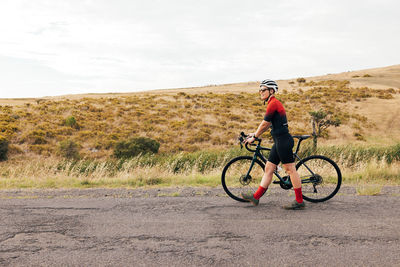 Bicycle on field