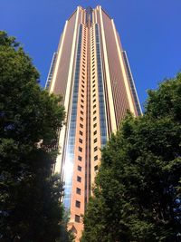 Low angle view of modern building against sky