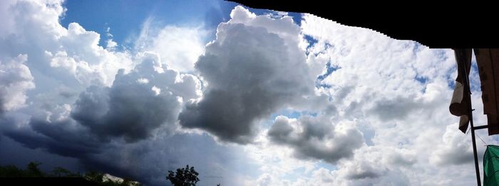 Low angle view of cloudy sky