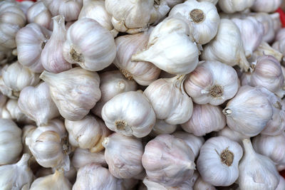 Full frame shot of onions for sale