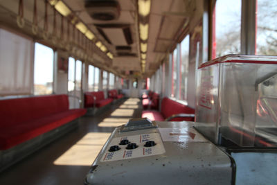 Interior of train