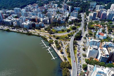 Aerial view of rio de janeiro city, brazil.