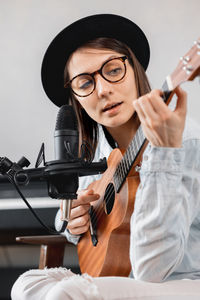 Young woman looking at camera