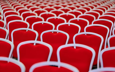 Full frame shot of empty chairs