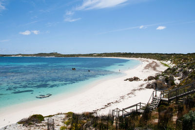 High angle view of beach