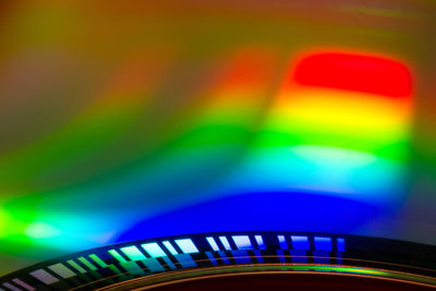 Close-up of illuminated carousel