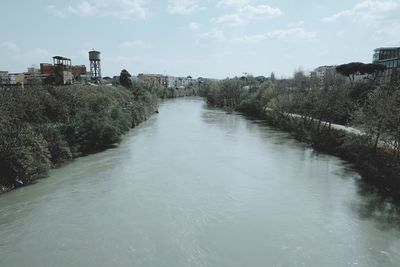 Scenic view of river against sky