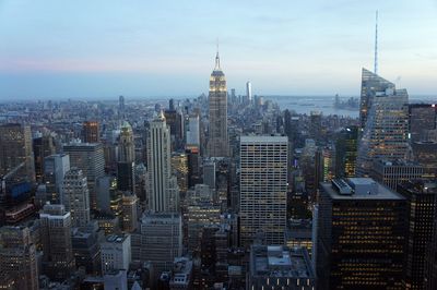 Aerial view of buildings in city