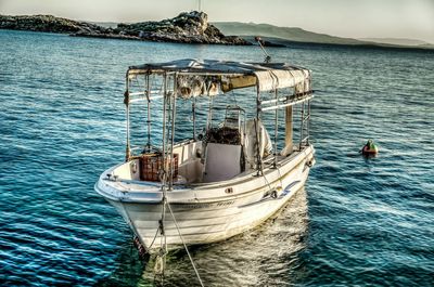 Boats in sea