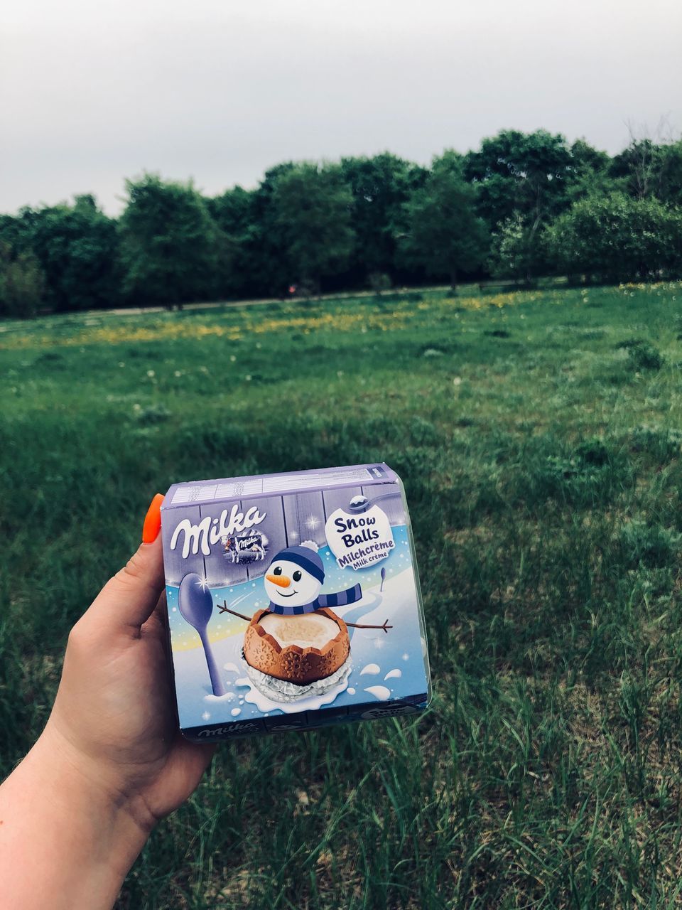 MIDSECTION OF PERSON HOLDING APPLE IN FIELD