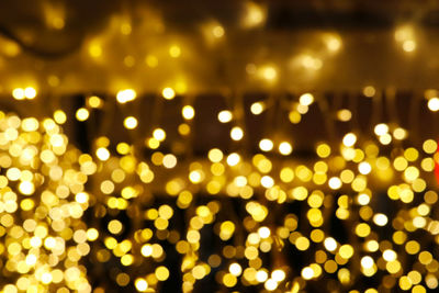 Defocused image of illuminated christmas lights