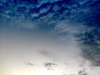 Low angle view of clouds in sky