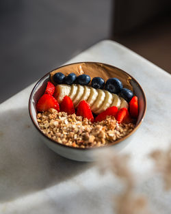 Close-up of food in bowl on table