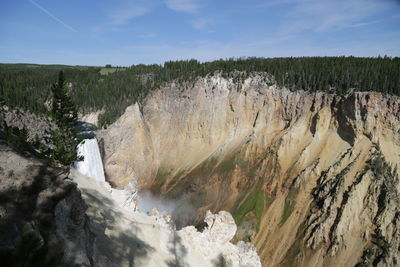 Panoramic view of rocky mountains against sky