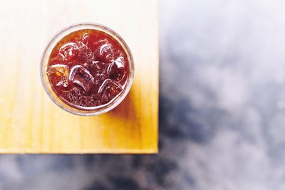 Close-up of drink on table