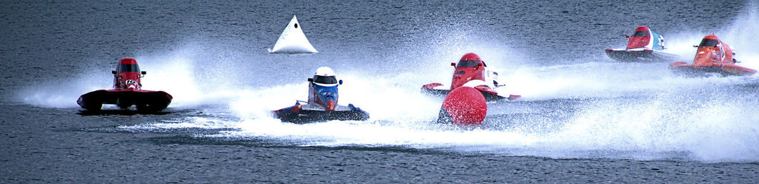 Man splashing water