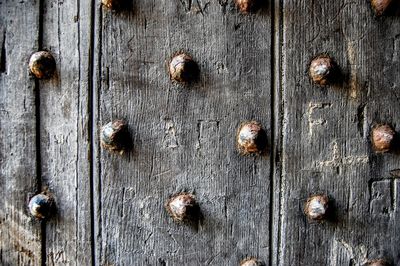 Full frame shot of old wooden door