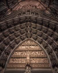 Low angle view of ceiling of temple