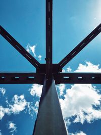 Low angle view of bridge against sky