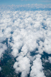 Aerial view of clouds in sky