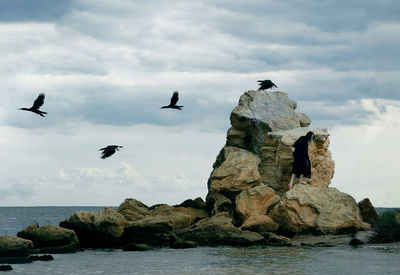 Scenic view of sea against sky