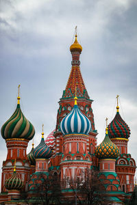 Low angle view of traditional building against sky