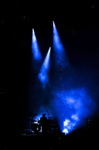 View of illuminated stage at night