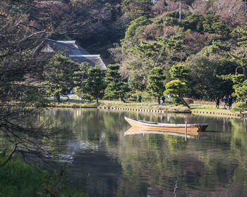 Scenic view of lake by mountain