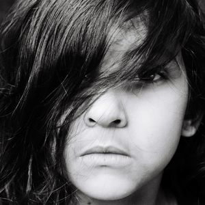 Close-up portrait of young woman