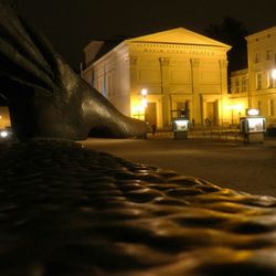 View of illuminated building at night