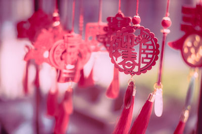 Close-up of christmas decorations