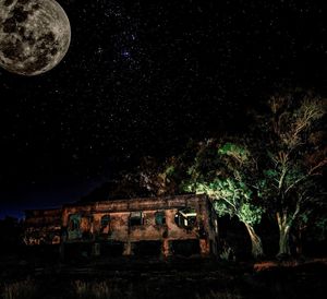 View of moon at night