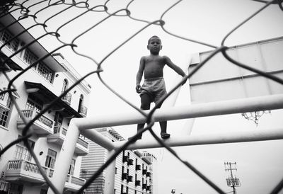 Low angle view of woman