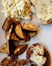 Close-up of bread in plate