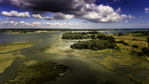 Scenic view of river against sky